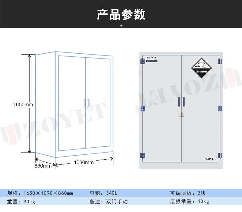 90加侖強堿柜尺寸